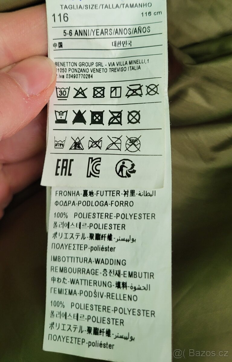 Zimni bunda Beneton, vel.116 - 6