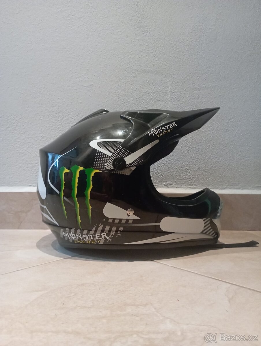 Dětská moto helma + brýle - dobrý stav - 6