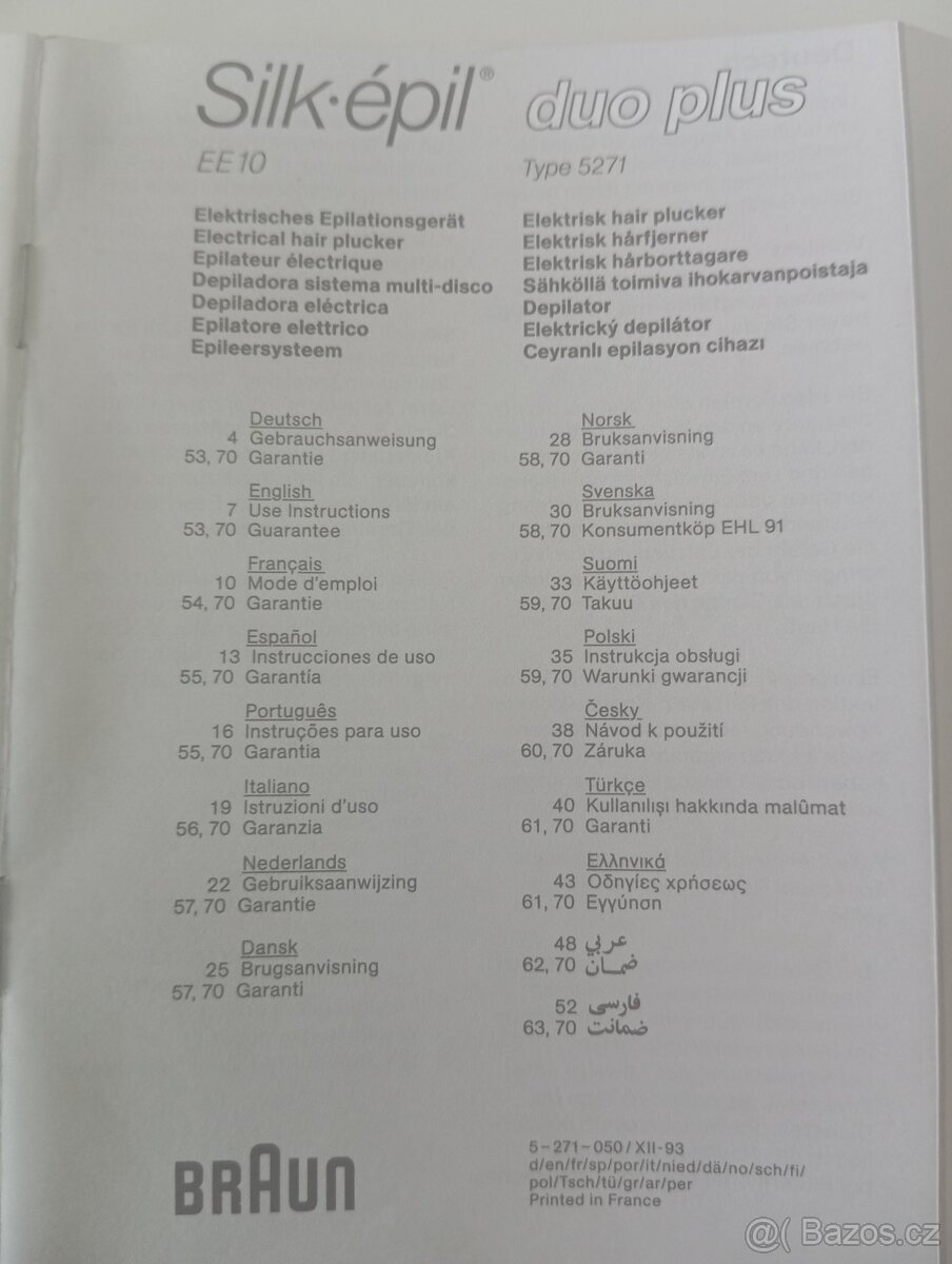 Epilátor Braun Silk-epil duo plus EE10 - 6