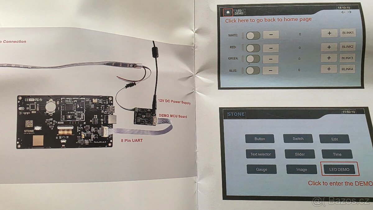 7" HMI displej STONE STWC070WT-01 (Kompletní vývojový - 6