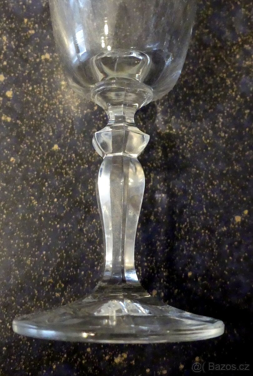 Sada 6 leptaných šampusek ze sklárny Lednické rovne - 6