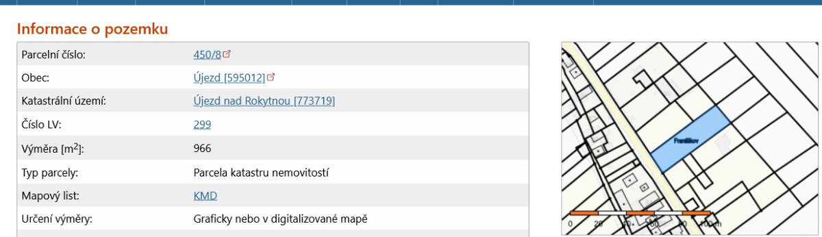 Prodej stavebního pozemku (966 m2) v k.ú. Újezd nad Rokytnou - 6