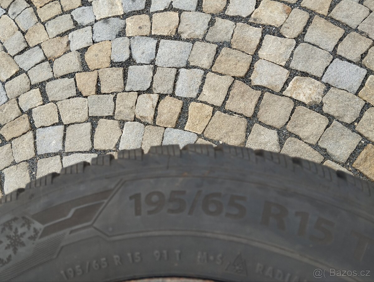 Zimní sada 5x114,3 r15x6j ET 39, 195/65/15 Polaris 5 7, 5mm - 6