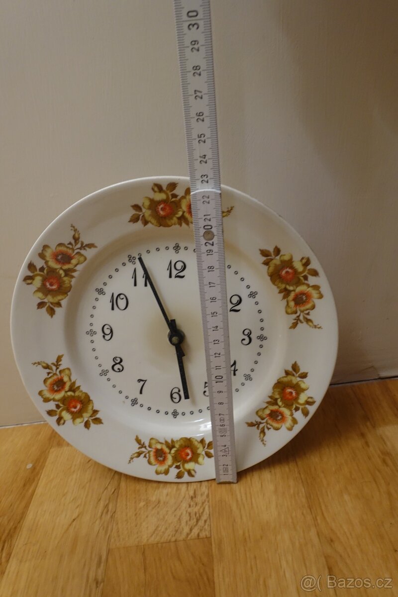 Nástěnné hodiny - PRIM ELECTRIC - Květinový vzor - 6