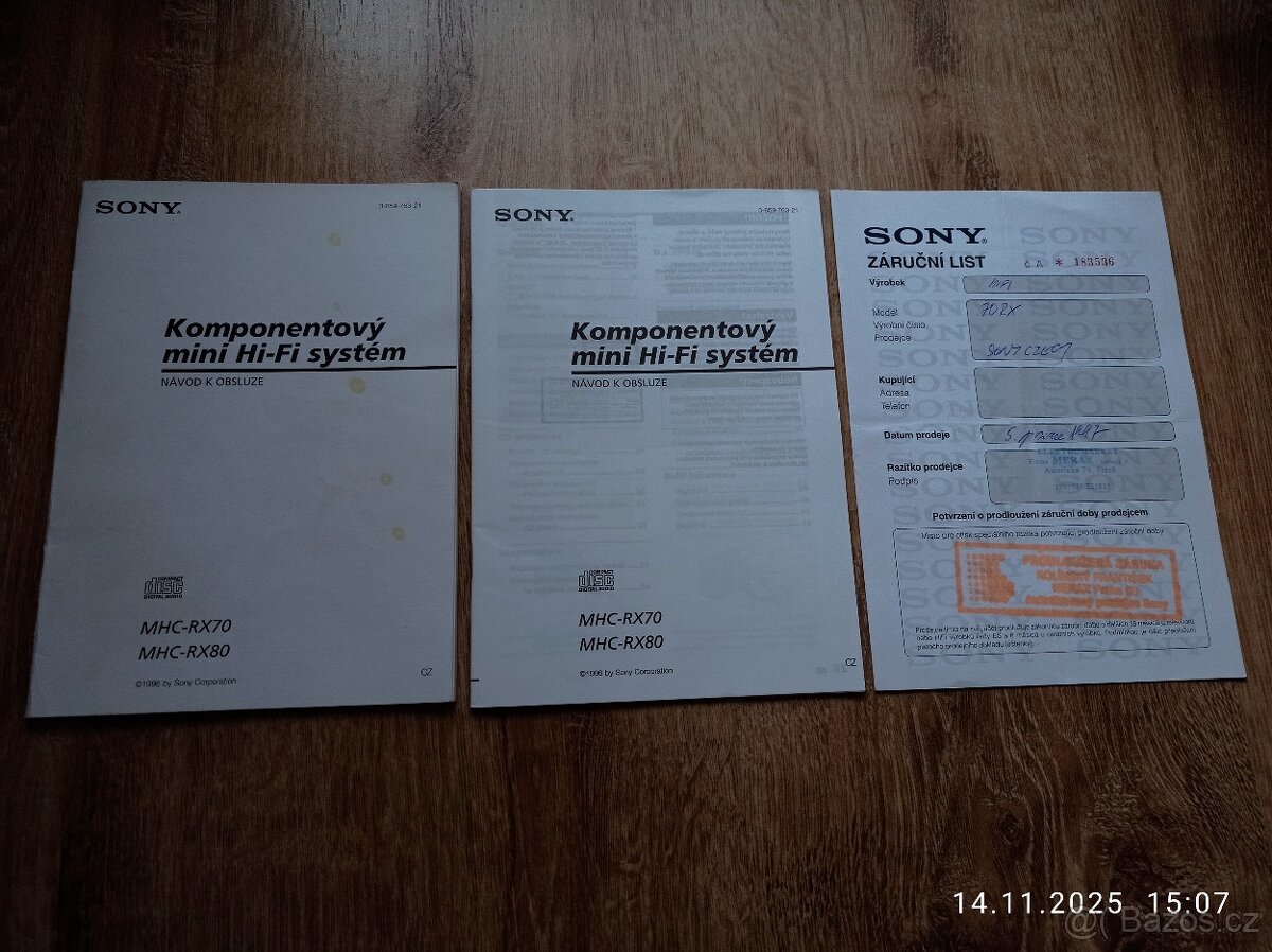 věž Sony RX70 - 6