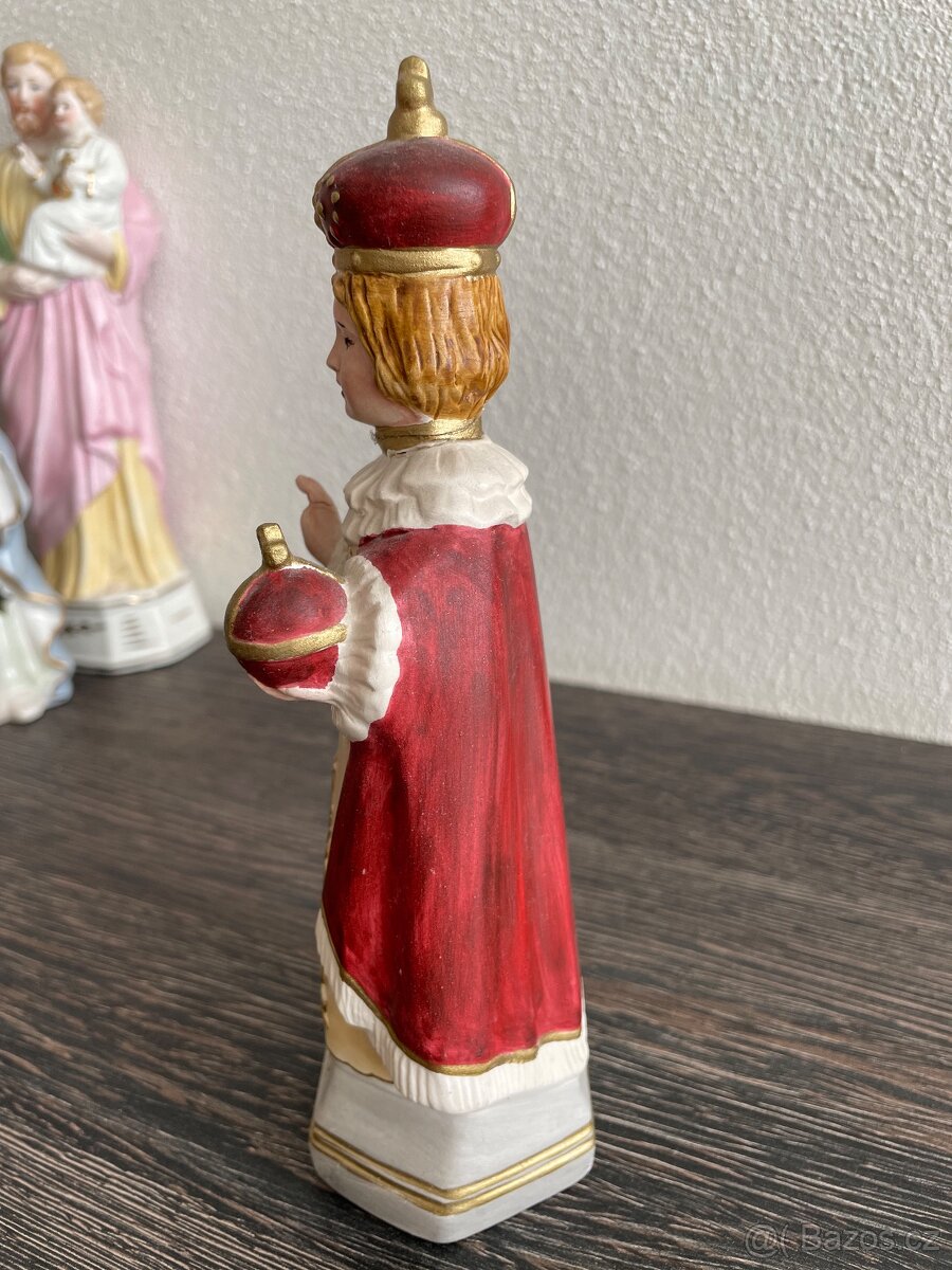 Starožitná porcelánová figura Pražské Jezulátko - 6