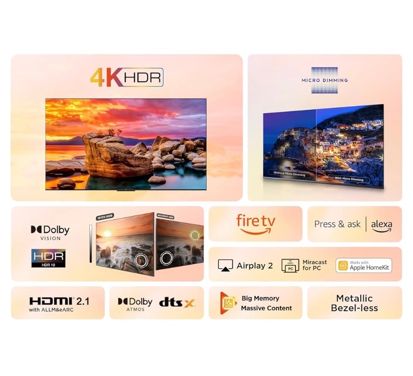 Zánovní televize TCL 55PF650, 139 cm, 4K Smart LED Fire TV - 6