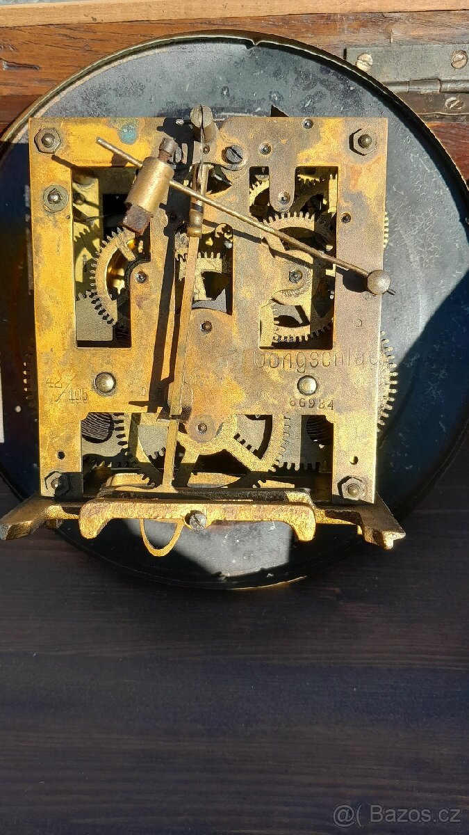 Hodiny staré nástené Gongschlac .viz Adler Gong orlice - 6