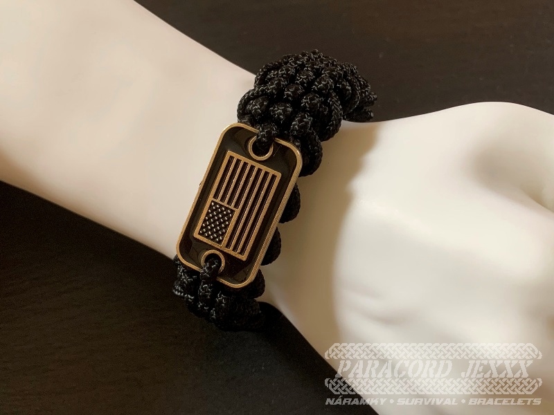 Paracord náramek (19 cm) black - 6