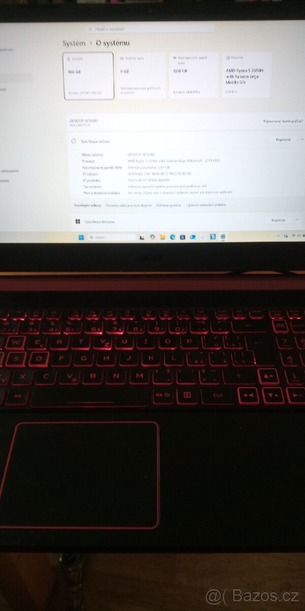 Herní notebook Acer nitro 5 - 6