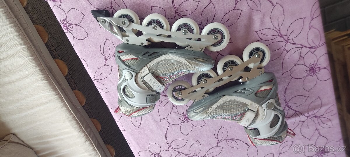 Dámské inline brusle FILA č.42, nové kolečka a ložiska ,,TOP - 6