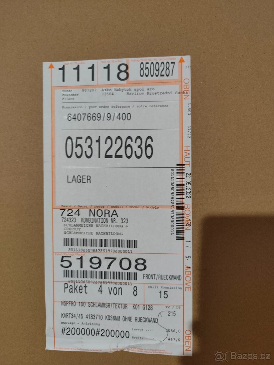 Sestava ložnice Nora, bílá/grafitová - 6