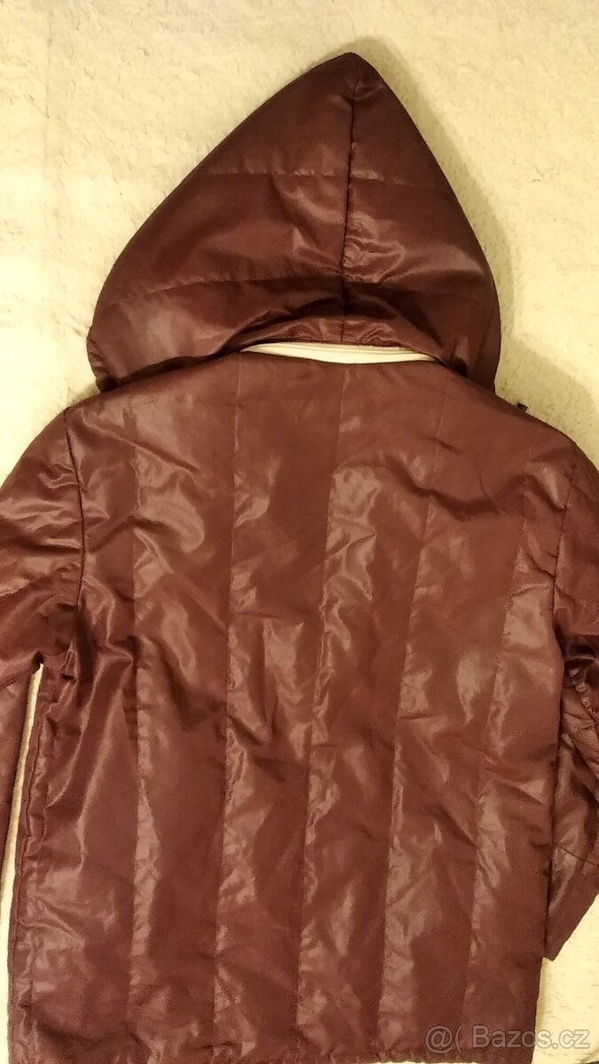 zimní dámská/pánská bunda barva fialová s kapucí; podzimní - 6