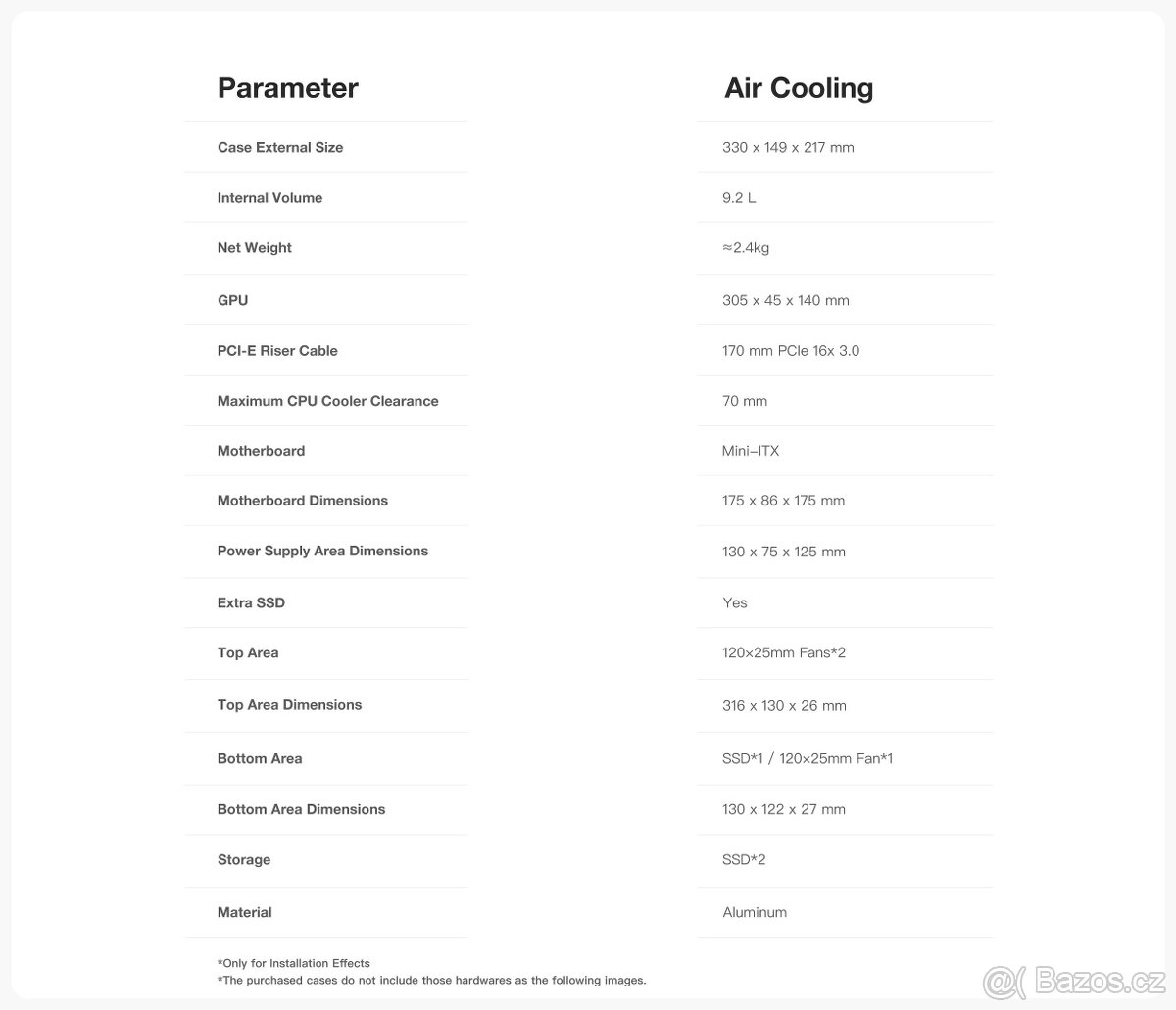 Počítačová skříň IQUNIX ZX-1 Aluminum Mini-ITX Case - 6