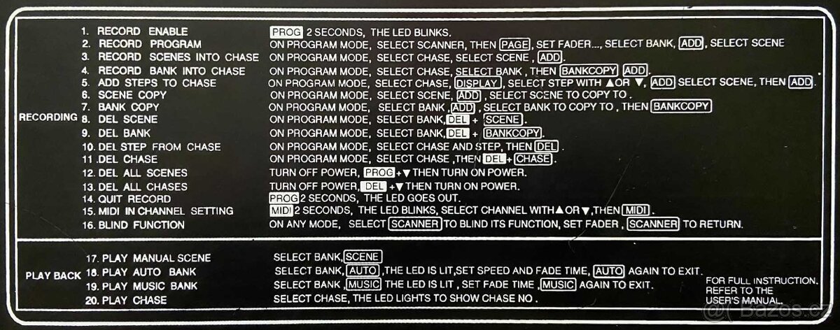 Prodám DMX svět. ovladač Eurolite - 6