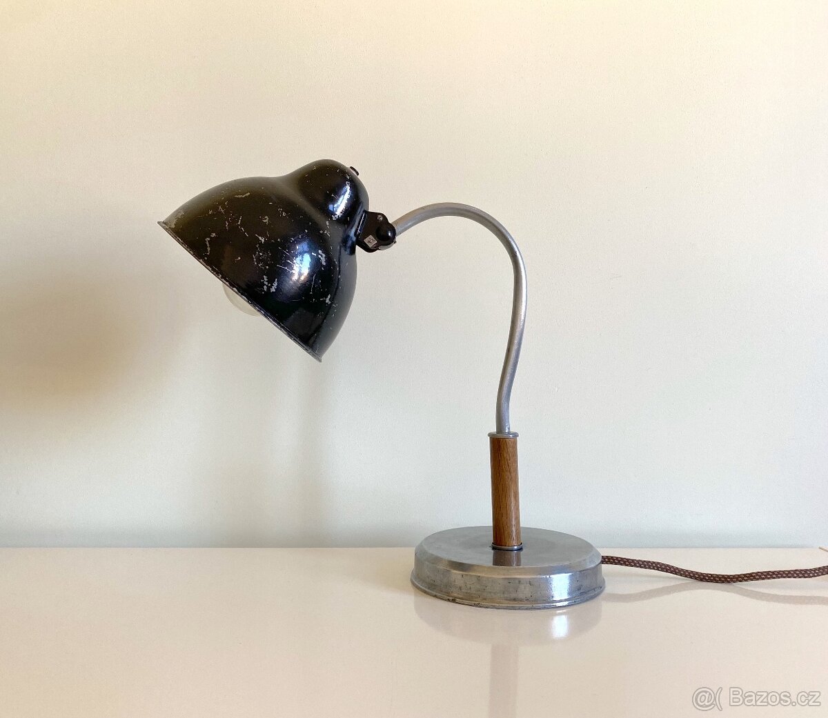 Starožitná stolní lampa F. Anýž funkcionalismus - 6