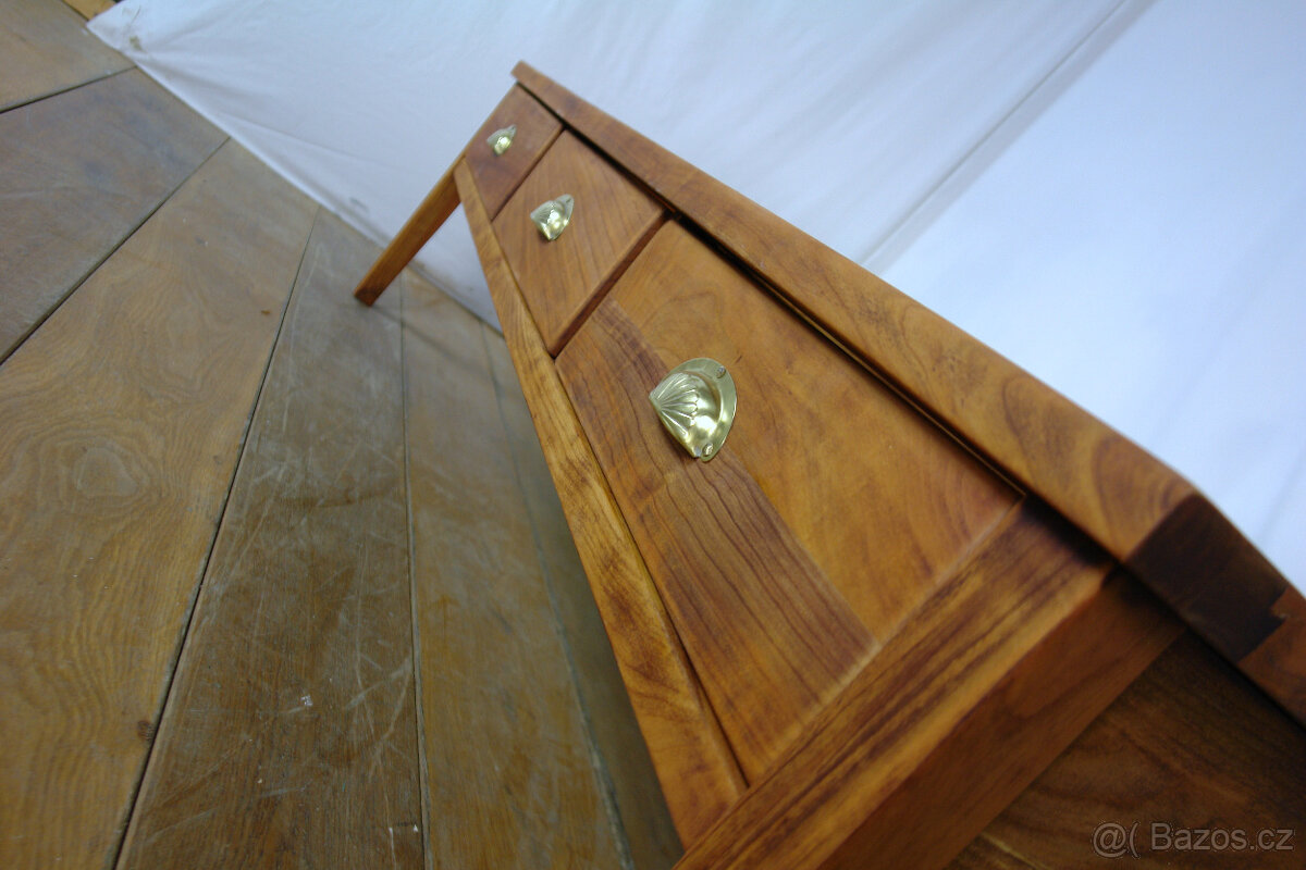 Konferenční stolek dřevo - sklo - 6