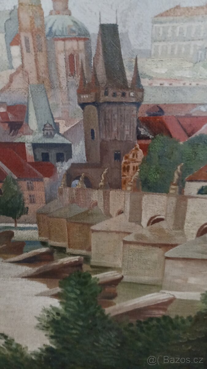 Praha olej na plátně - 6