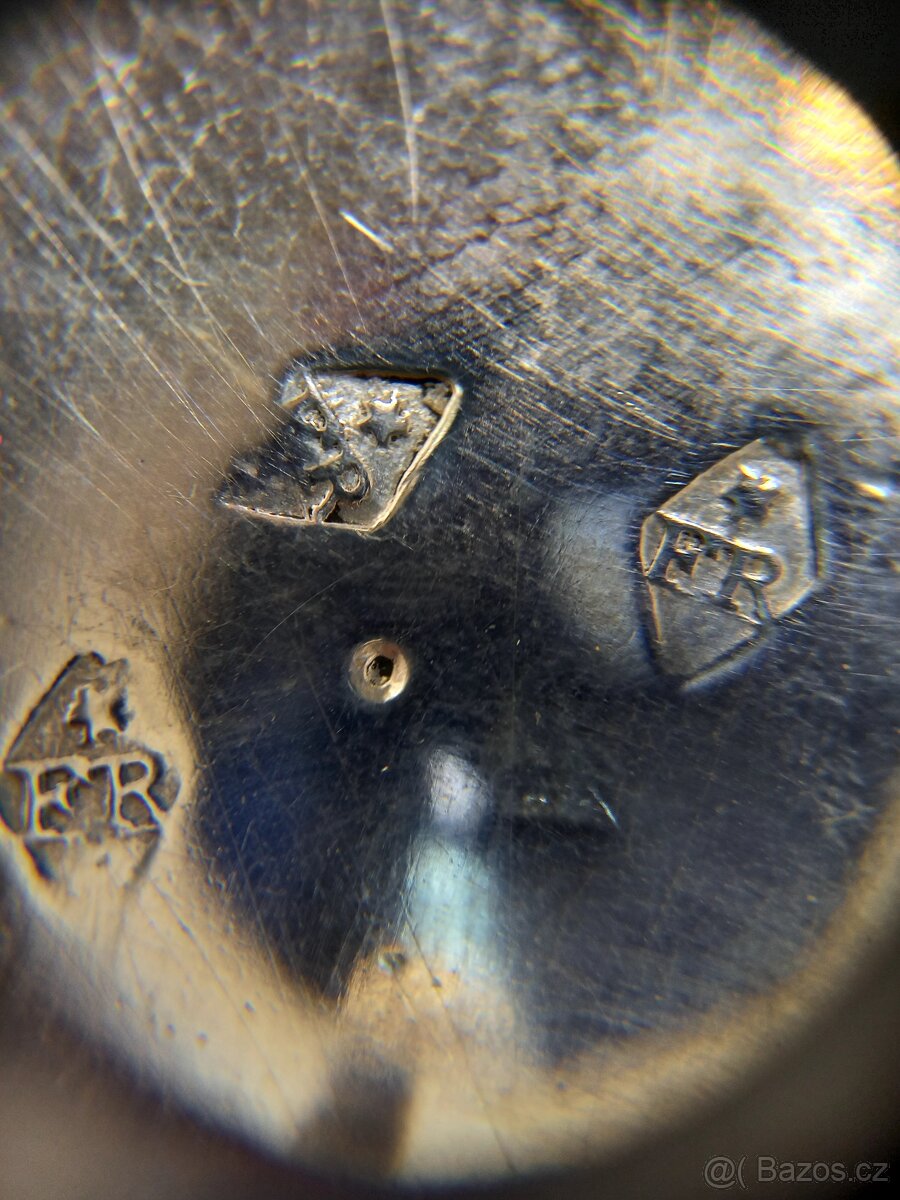 Starožitná stříbrná konvička na kafe - 6