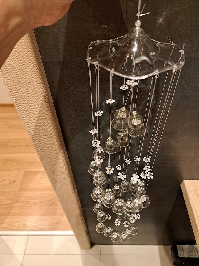 skleněná zvonkohra - ruční práce - 6