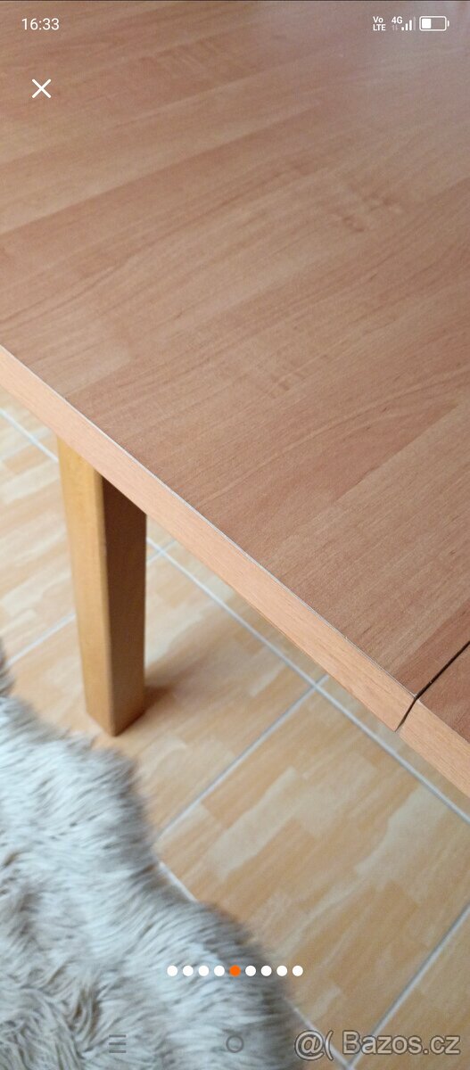 Jídelní rozkládací stůl olše délka 160-200cm - 6