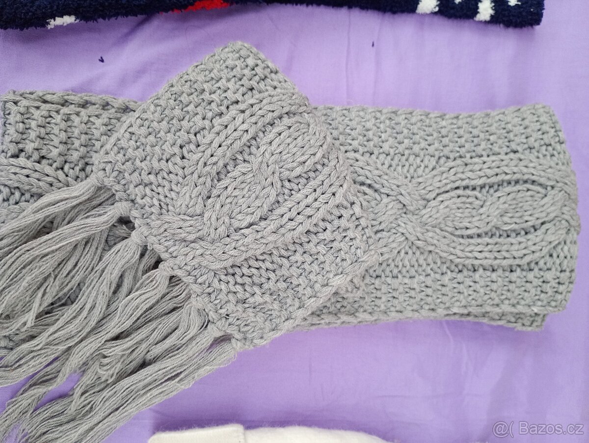 Zimní set čepice, šála, ponožky - 6