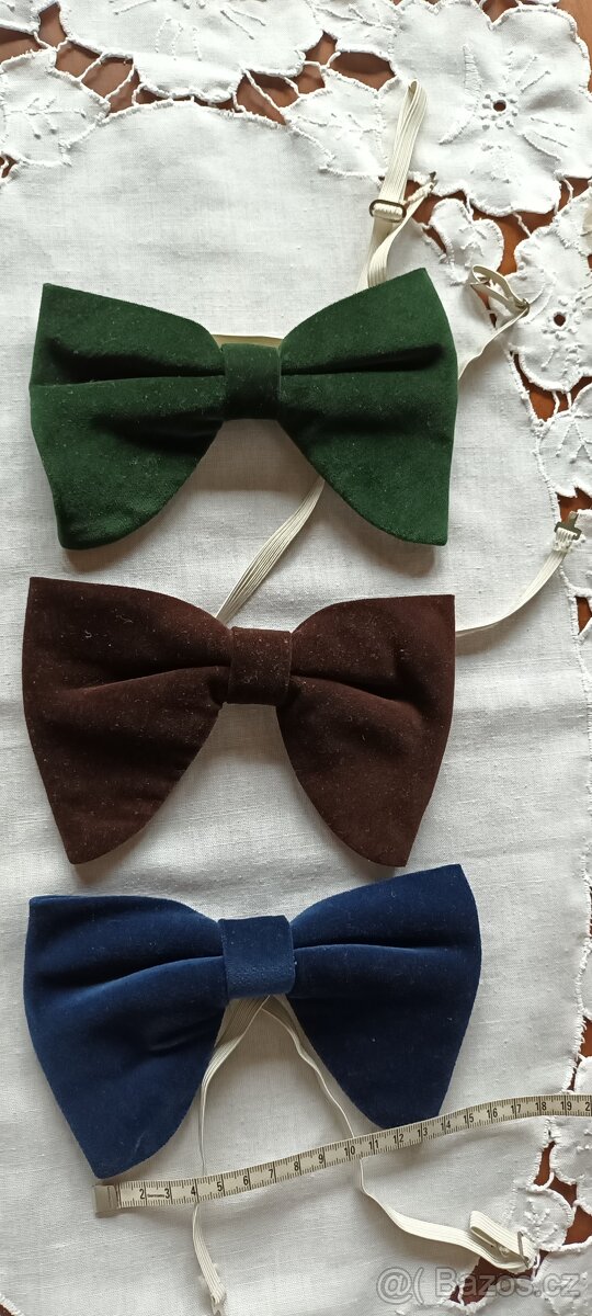 Motýlek pánský samet 3x PRODÁM - 6