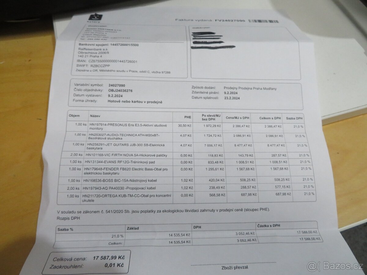 Zánovní elektrická baskytara JET GUITARS JJB-300 SB - 6