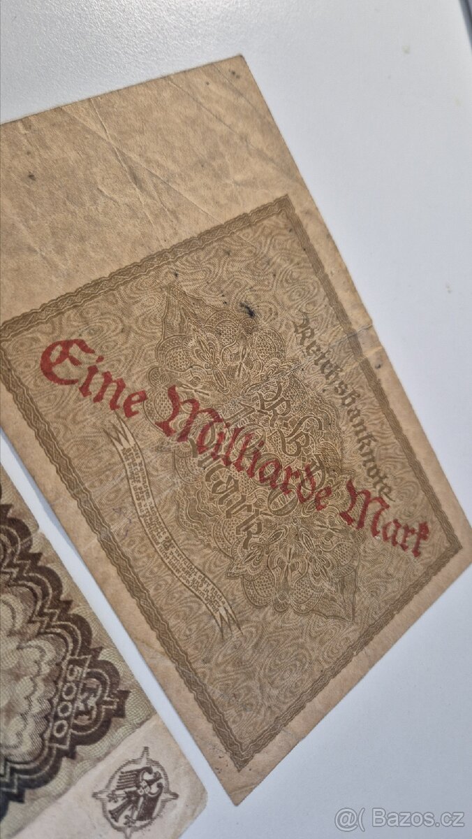 Staré německé bankovky 3x - 6