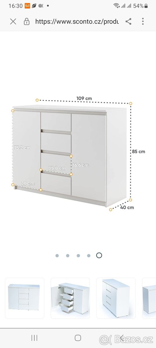 Komoda IDEA 04 - bílá - 6