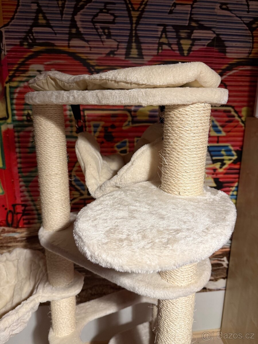 Škrabadlo Edoras XL 160x55x55 cm, krémové - NOVÉ - 6