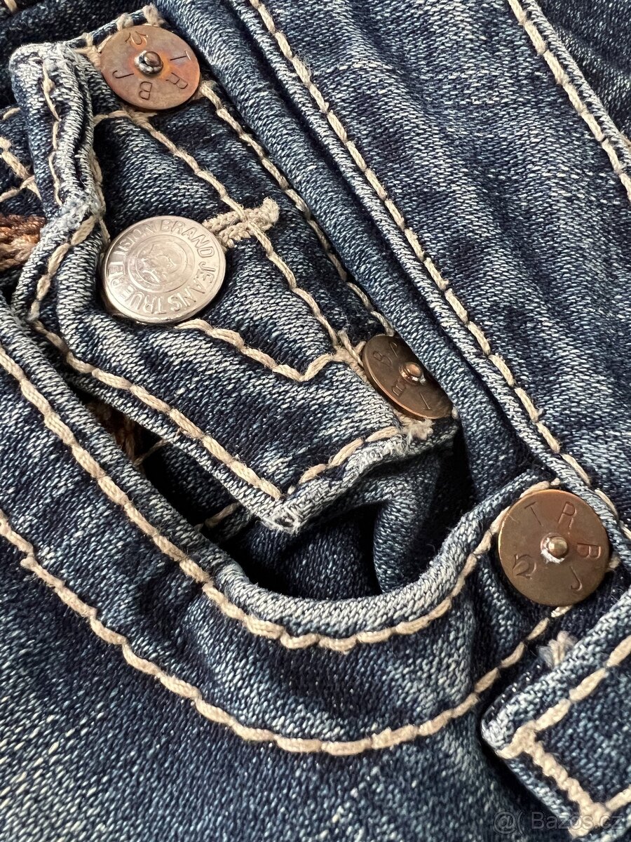 True Religion - dáms. džíny USA, vysoká PC - vel. 28 - 6