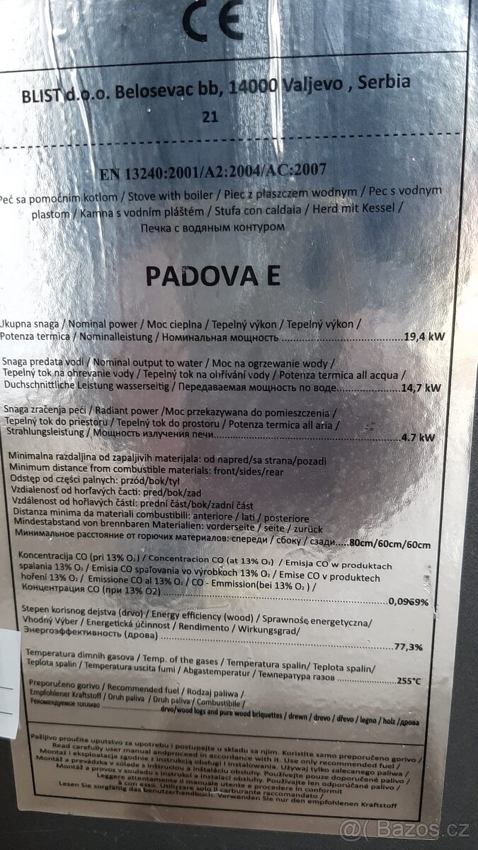 Krbove kamna s vyměnikem Blist - 6