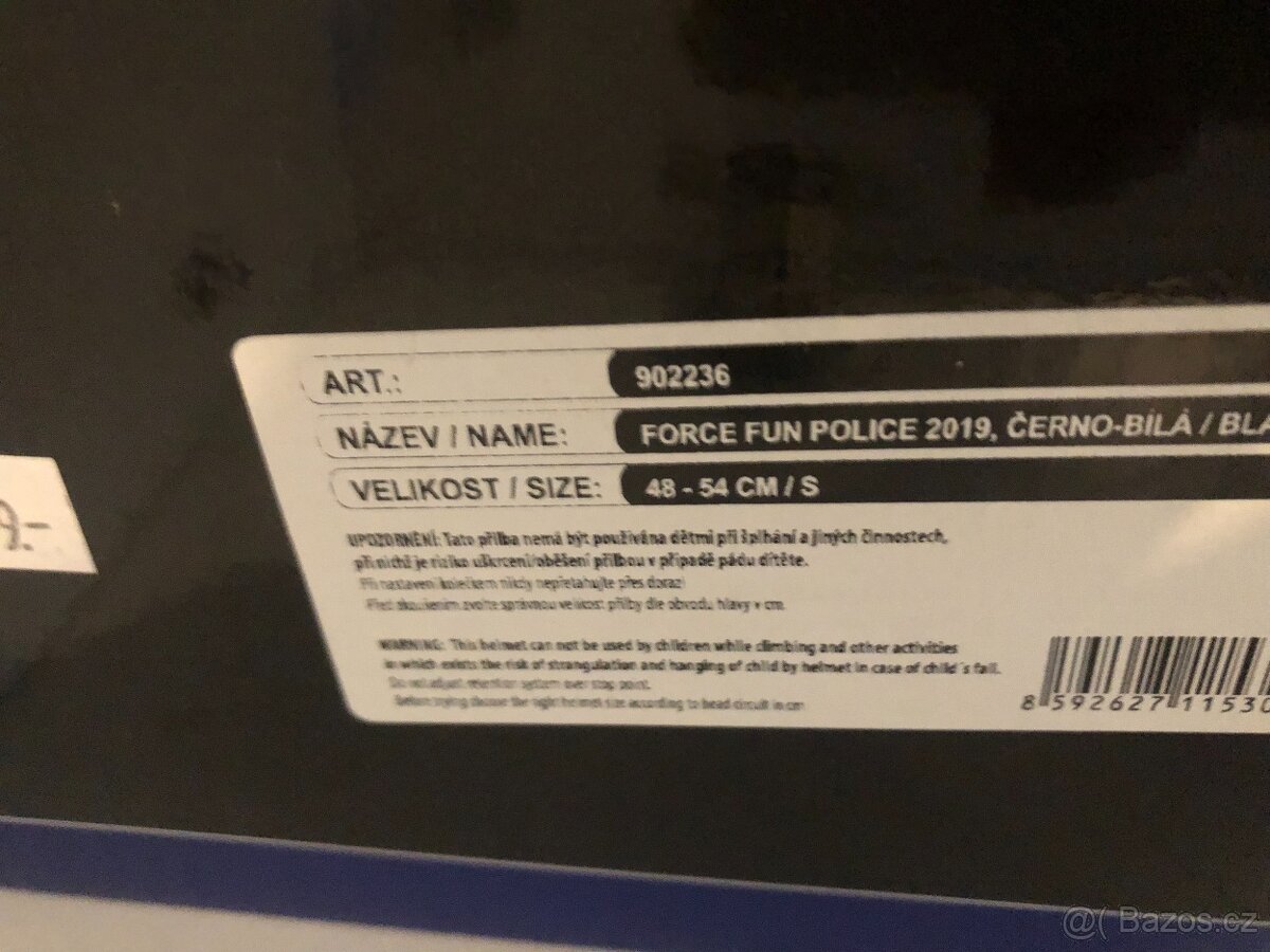Přilba FORCE FUN POLICE dětská, černo-stříbrná S - 6