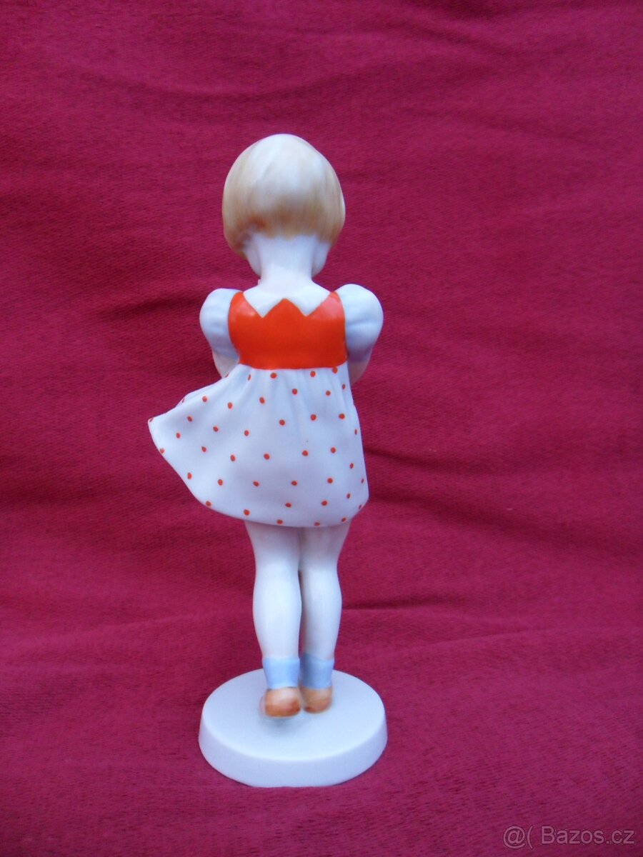 Dívka s kytičkou,17cm,Gebr.Metzler-Ortloff. - 6