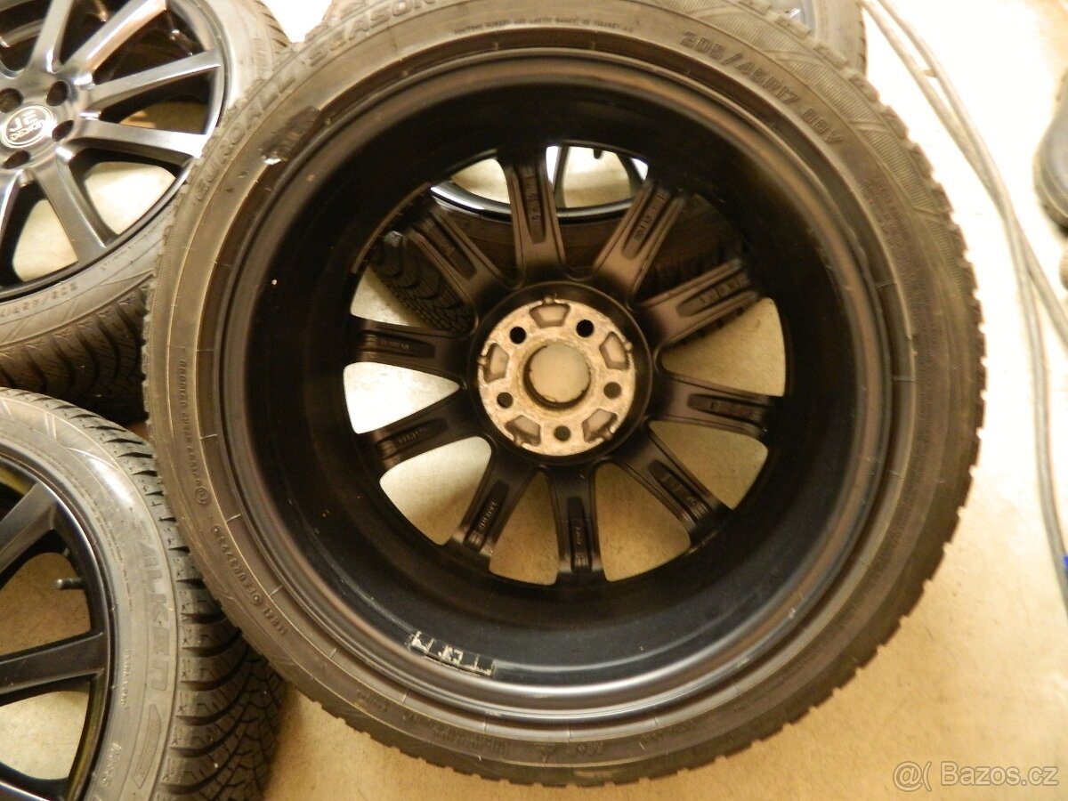 alu kola 5x100+celoroční pneu r17 - 6