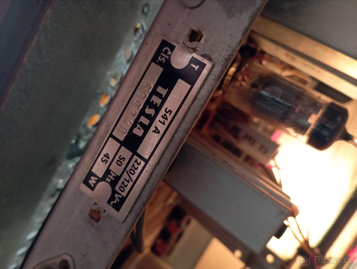 Sada všech 6ks elektronek z rádia Tesla 541A - 6