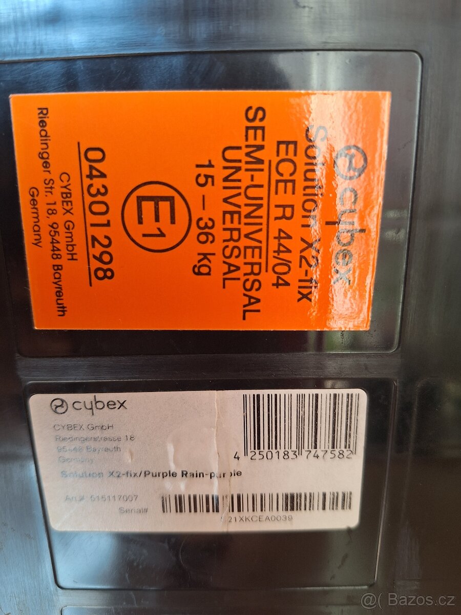 Autosedačka CYBEX Fix 15-36kg - 6