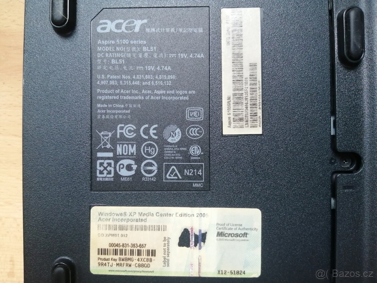 Acer Aspire 5105WLMi AMD Turion - 6