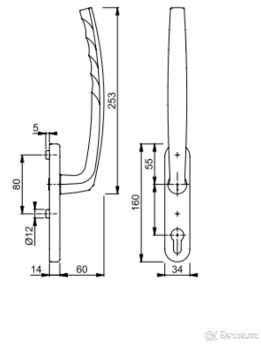 Hoppe garnitura pro zdvižné posuvné dveře - 6