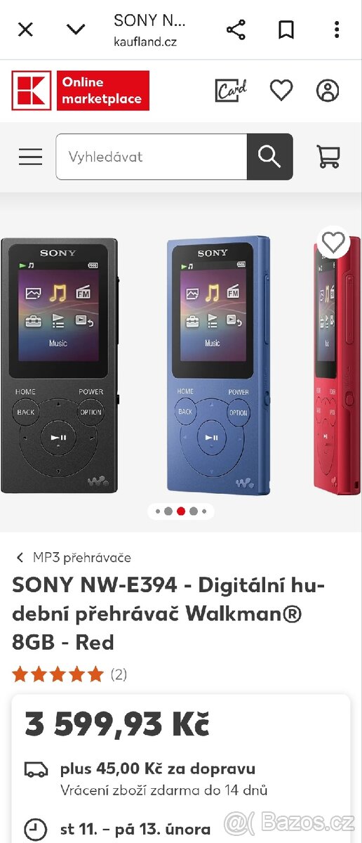 SONY MP3 WALKMAN SERIE NWZ-E PŘEHRAVAČE - 6