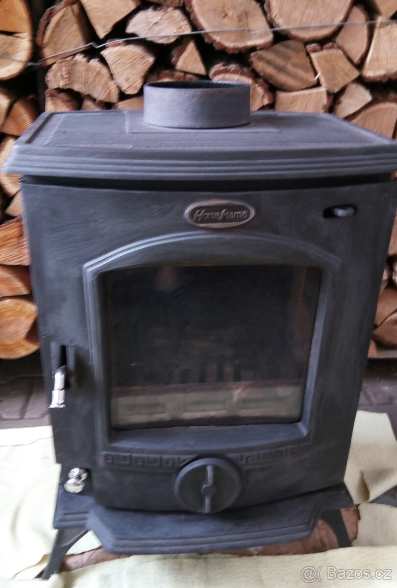 KAMNA LITINOVÁ S VÝMĚNÍKEM, masivní litina. - 6