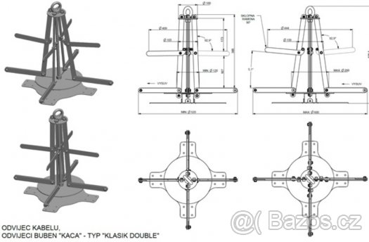 Odvíječ kabelů, odvíjecí buben ("Káča") "KLASIK DOUBLE" - 6