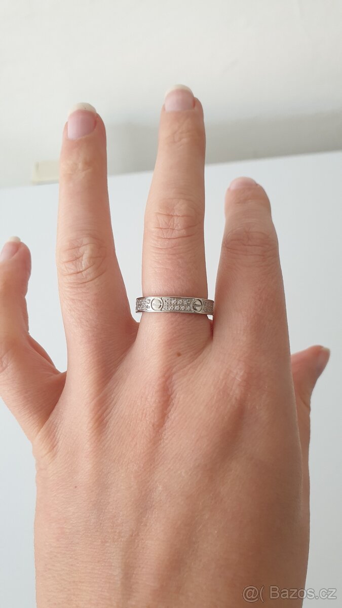 2x pavé Love ring - 6