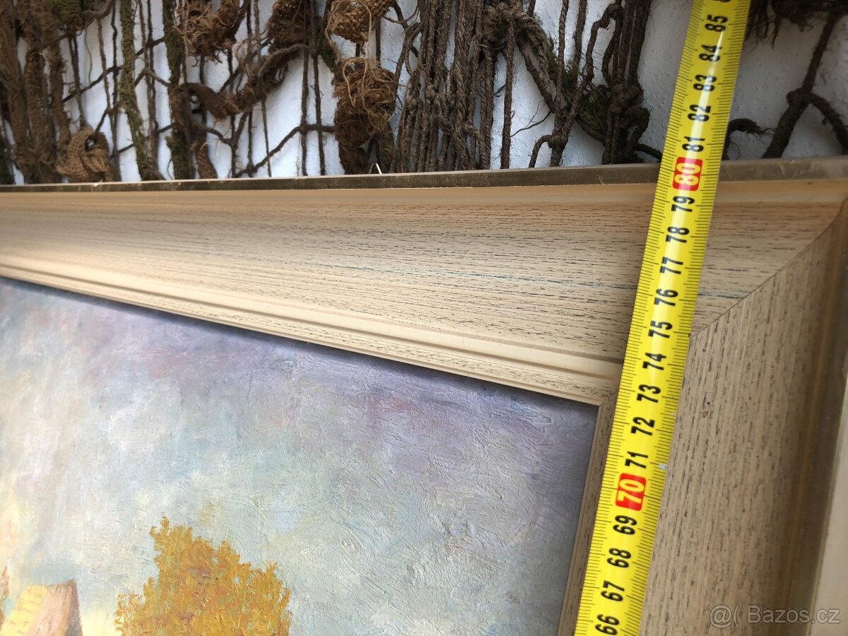 Obraz krajina, olej na desce 115x80cm - 6