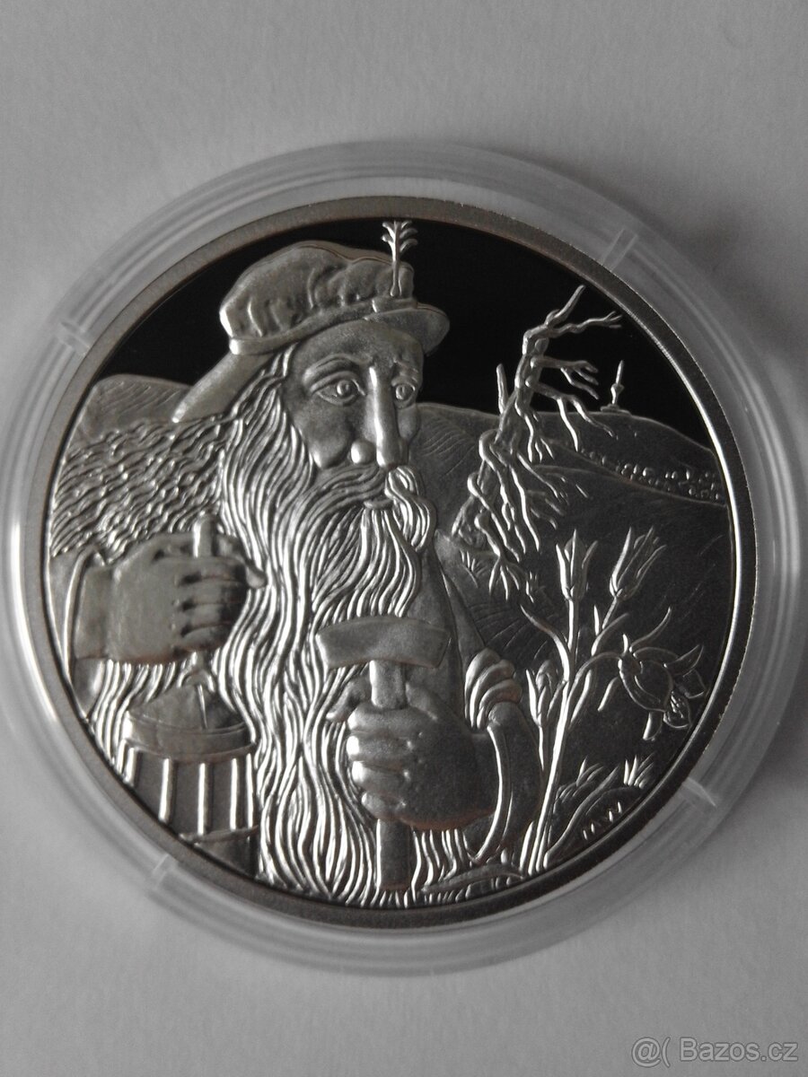 Sada 5 ks stříbrných medailí Strážci českých hor. - 6