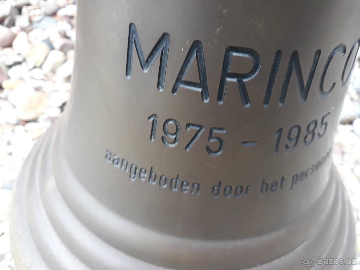 Starý mosazný lodní zvon Marinco 1975-1985 Holandsko - 6