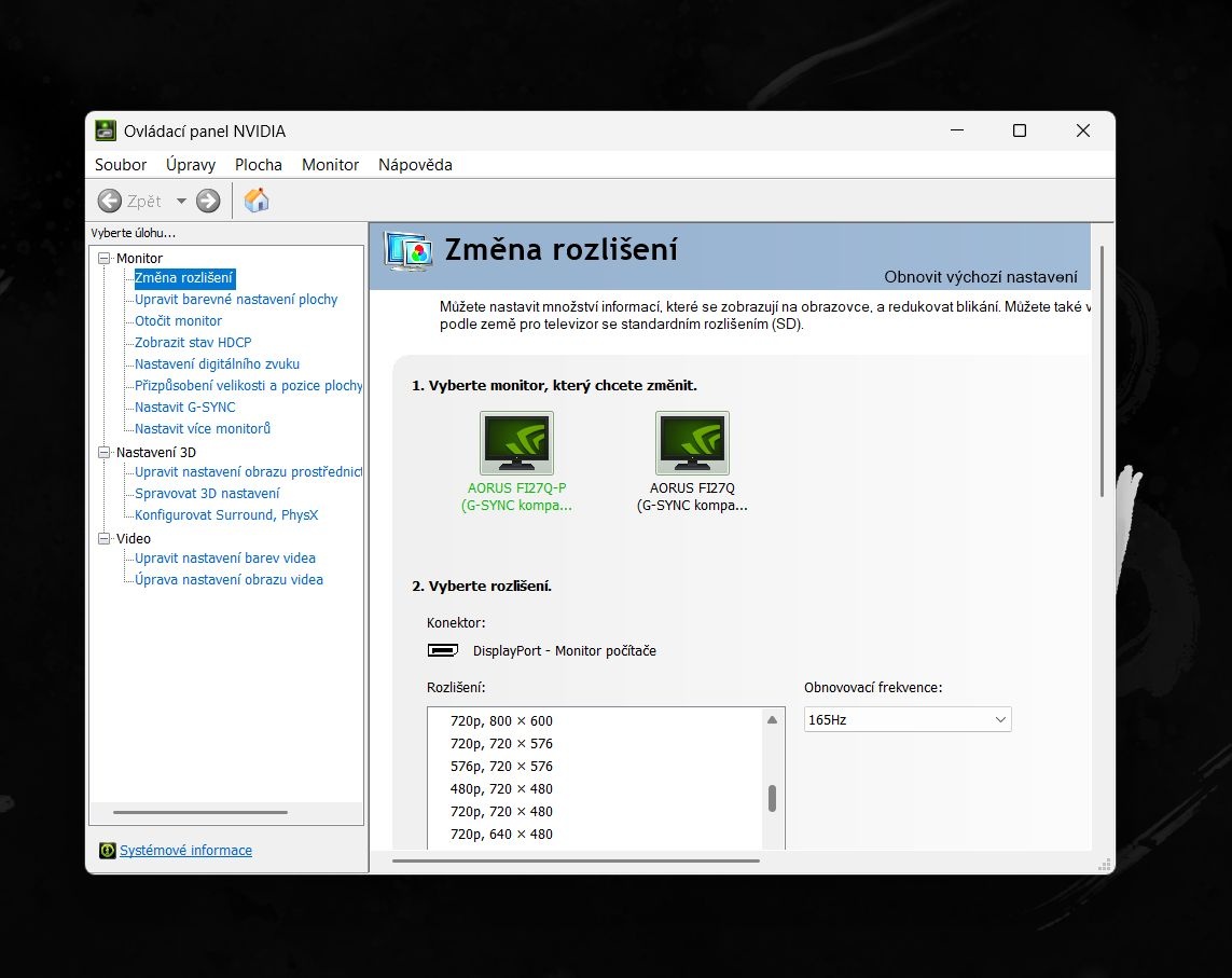 2x 27" monitor GIGABYTE AORUS (FI27Q a FI27Q-P) - 6