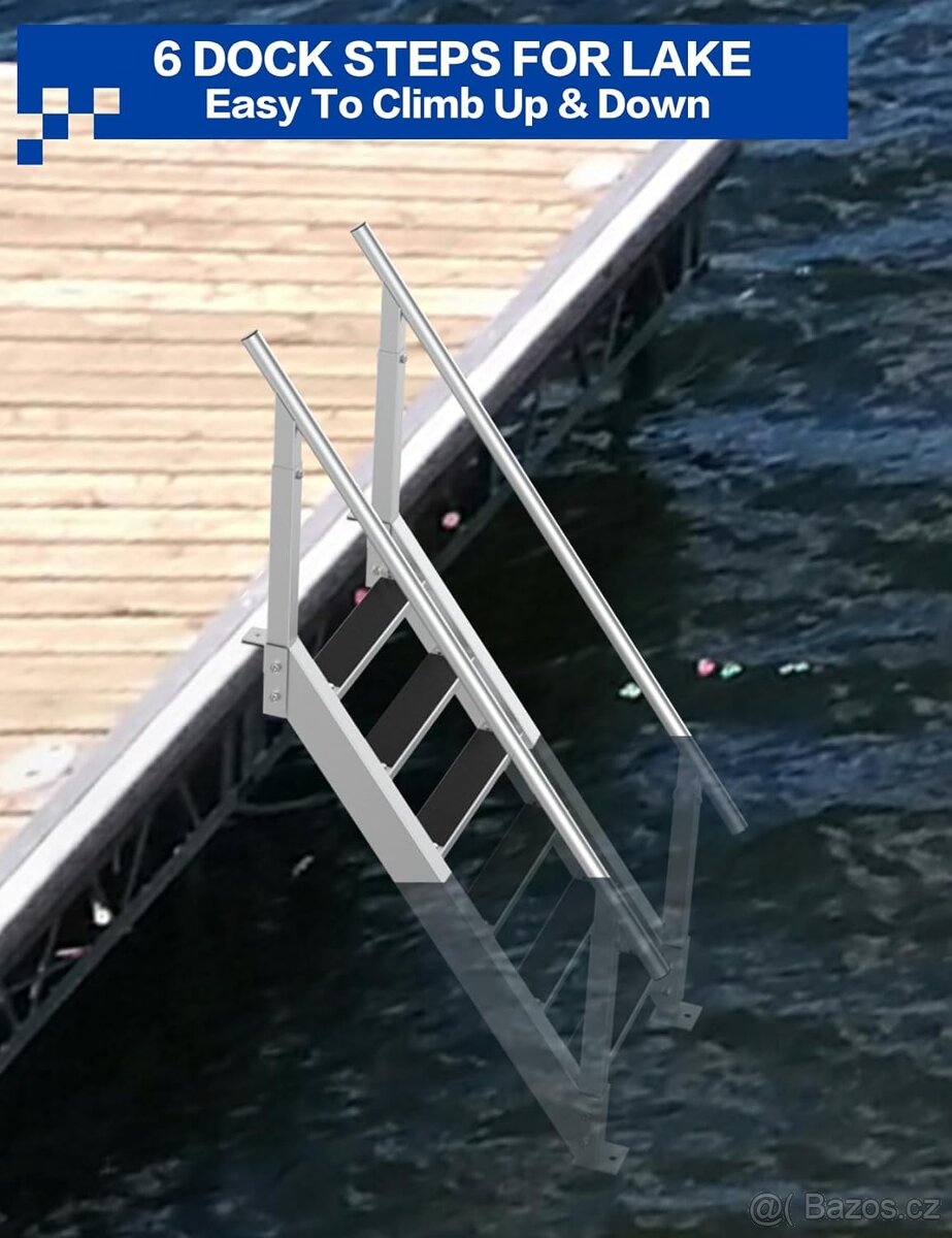 Hliníkové dokovací schůdky, 6 stupňů - 6