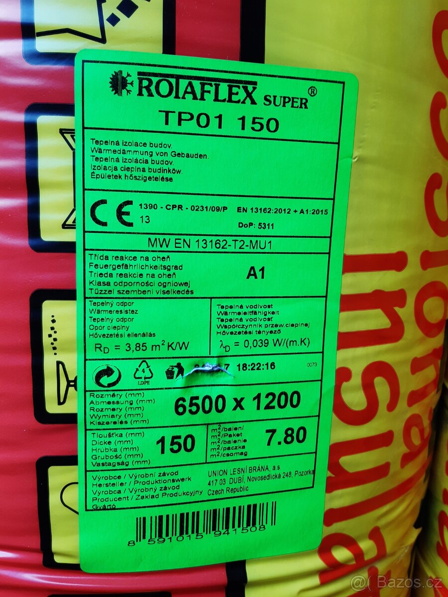 Izolační vata 039. 10-20cm. - 6